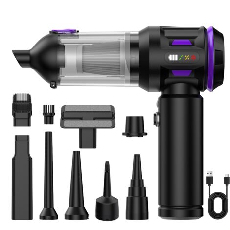 [NON UTILIZZATO] Aspirapolvere portatile senza fili 4 in 1, aspirapolvere per auto 17000PA Mini aspirapolvere, aspirapolvere per auto portatile leggero e potente ricaricabile, ufficio, cucina, Ti