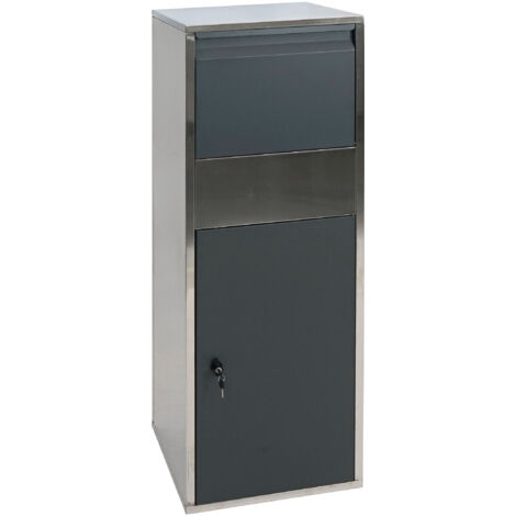 [NON UTILIZZATO] Cassetta postale pacchi HHG-623 XL acciaio inox antracite