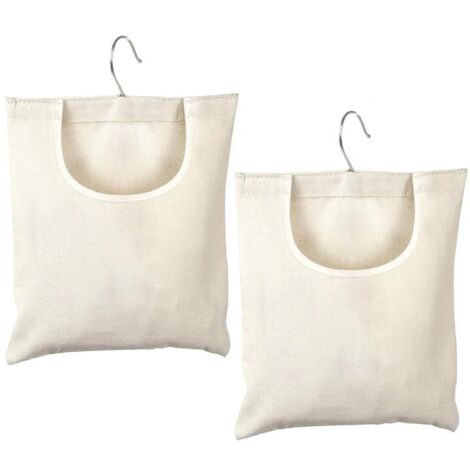 [NON UTILIZZATO] Confezione da 2 sacchetti per mollette, 32 x 27 cm, per 100 mollette, sacchetti per mollette da appendere e riutilizzabili per calzini e biancheria intima