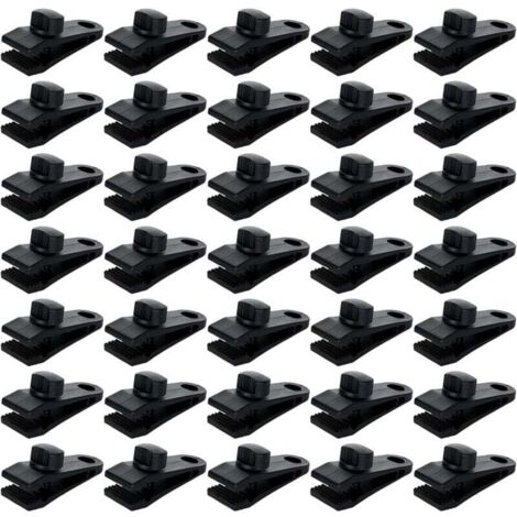 [NON UTILIZZATO] Confezione da 30 clip per teloni da tenda, clip di bloccaggio per teloni, clip per teloni, clip per tende da sole, elementi di fissaggio per teloni da campeggio, teli ombreggianti e c