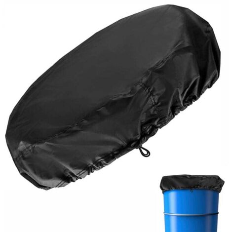 [NON UTILIZZATO] Copertura per fusto da galloni, copertura antipolvere per barile, chiusura con coulisse, tessuto Oxford resistente, adatta per patio, giardino, cortile, prato, cortile, 65 x 10 cm, 1 