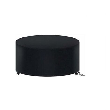 [NON UTILIZZATO] Copertura per tavolo da giardino rotondo 180 x 90 cm, copertura impermeabile per mobili da giardino, copertura per tavolo da esterno rotondo in Oxford 210D