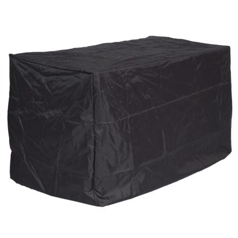 [NON UTILIZZATO] Copertura telo per mobili da giardino HHG-648 tela cerata poliestere poliuretano antracite per salottini 120x180x75cm