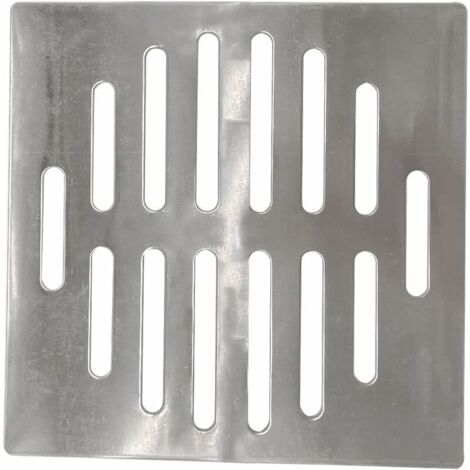 [NON UTILIZZATO] Copripiletta in acciaio inox, quadrato, 15 cm, 14 fori, colore argento