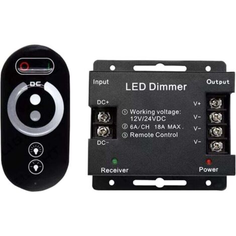[NON UTILIZZATO] Dimmer touch wireless per lampade LED 12V - 12V DC con telecomando - Dimmer touch wireless 18A