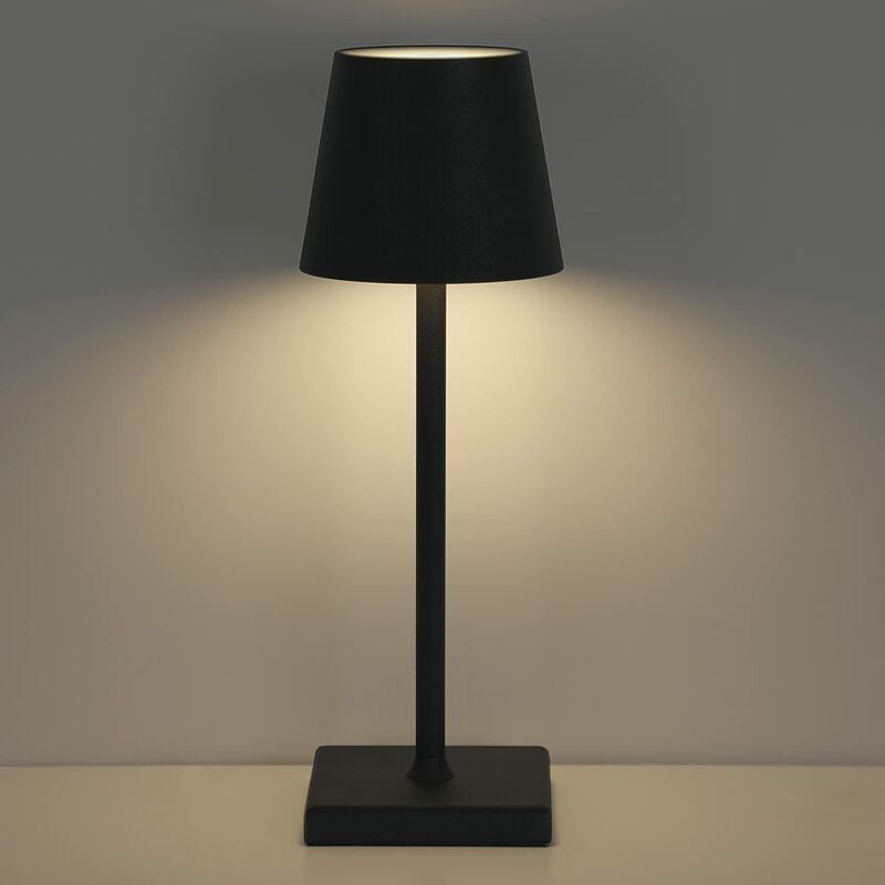 Image of Non utilizzato] Lampada da tavolo cordless ricaricabile tramite usb, comandi Touch, luce calda 3000K