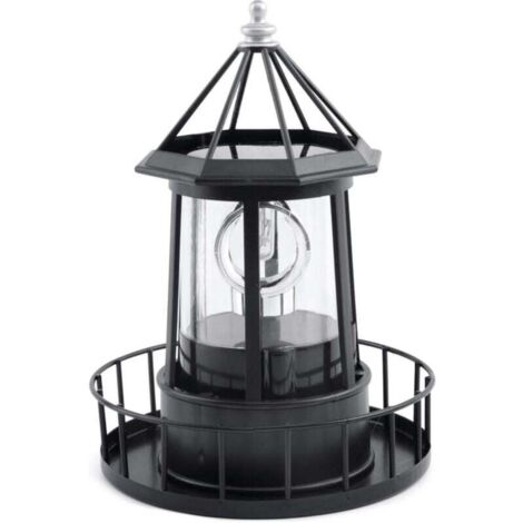 [NON UTILIZZATO] Lampada faro rotante solare a LED, decorazione da giardino, lanterna per esterni, per vialetti, patio, cortile