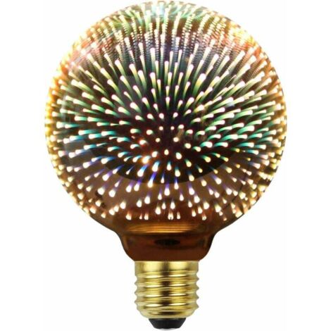 [NON UTILIZZATO] Lampadina LED Edison 3D Firework 4W 220-240V E27 per decorazioni natalizie, lampadina decorativa speciale (G95) [Classe energetica G]