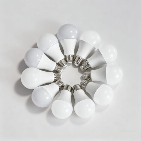 [NON UTILIZZATO] Lampadine LED E27, 7 watt, lampadine LED E27, bianco caldo, 3000 Kelvin, lampade a risparmio energetico, confezione da 10
