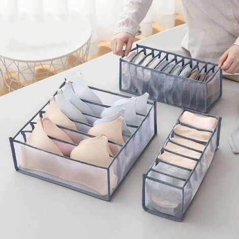 [NON UTILIZZATO] Organizer per cassetti per biancheria intima da 12 pezzi, scatola portaoggetti pieghevole, organizer per cassetti di grande capacità per biancheria intima, calzini, reggiseni, Superma