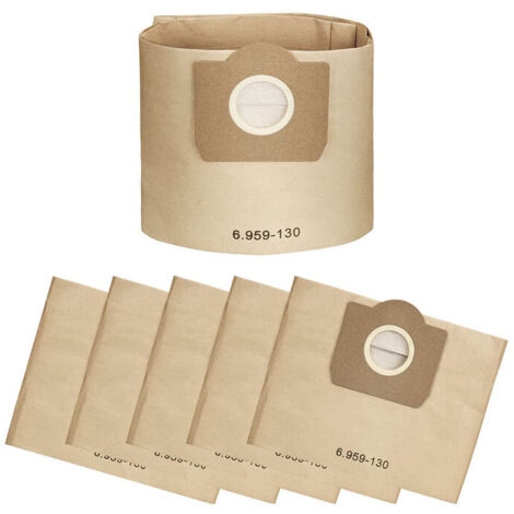 [NON UTILIZZATO] pezzi Sacchetti per aspirapolvere 6.959-130.0 Sacchetto filtro per Kärcher WD3, MV3,