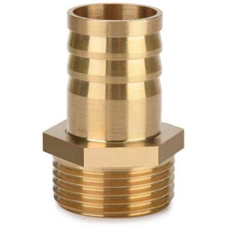 [NON UTILIZZATO]  Raccordo per tubo in ottone 1" AG x 1" (25mm) - Adattatore terminale - 1 pezzo -