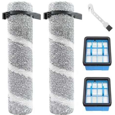 [NON UTILIZZATO] Ricambi per aspirapolvere Bissell CrossWave OmniForce Edge 4076, 4087, 4000, 4006, 4007, 4008, 4017, 3912, 3999, kit di accessori 2 rulli spazzola + 2 filtri
