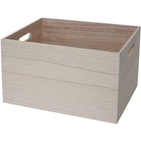 CASSETTA DI LEGNO GREZZA RICICLATA L40-W50-H30 CM - Materiali vari -  PiccoliHome