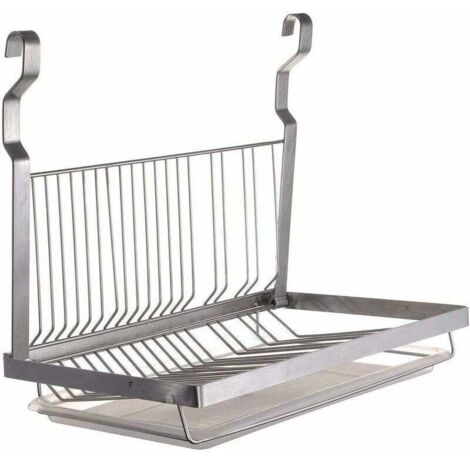 [NON UTILIZZATO] Scolapiatti pieghevole da parete in acciaio inox (39,5 x 26,5 x 5,5 cm)