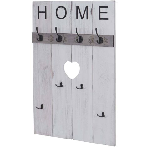 [NON UTILIZZATO] Serie Vintage appendiabiti guardaroba HHG-913 Home 91x60cm, bianco
