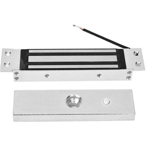 [NON UTILIZZATO] Serratura elettromagnetica impermeabile, 12V 180kg, adatta per porte con controllo accessi, argento, adatta per porte in legno, porte in vetro, porte in metallo.