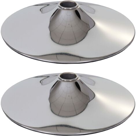 [NON UTILIZZATO] Set 2x basi rotonde per sgabelli T845 metallo cromato Ø 41cm