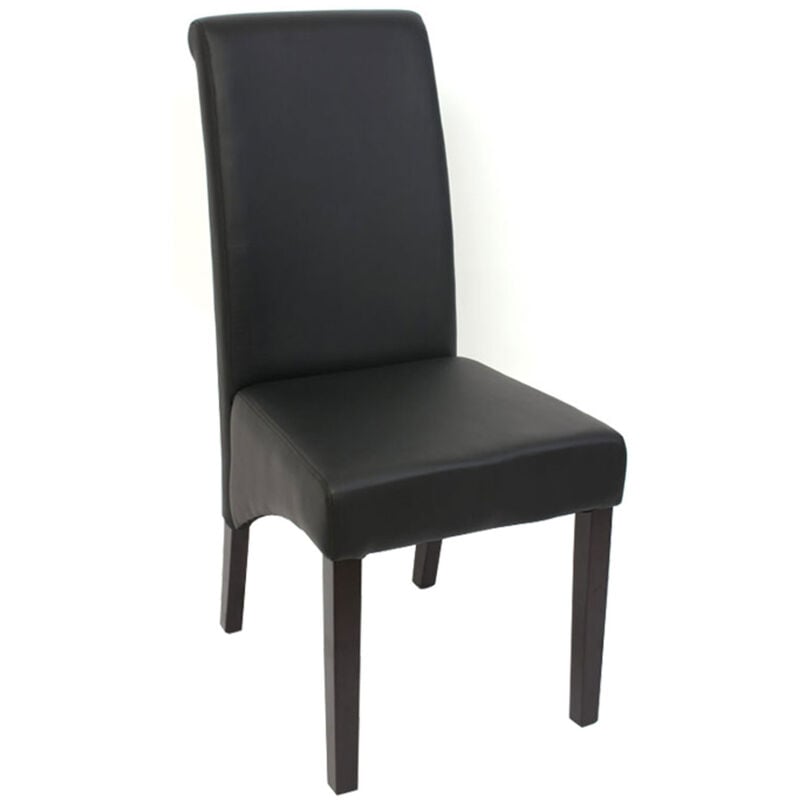 Non utilizzato] Set 6x sedie M37 soggiorno sala pranzo elegante lounge ecopelle liscia 50x46x99cm nero piedi scuri