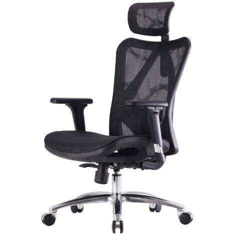 [NON UTILIZZATO] SIHOO poltrona ufficio ergonomica braccioli regolabili 150kg tessuto nero