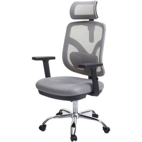 [NON UTILIZZATO] SIHOO poltrona ufficio ergonomica regolabile supporto lombare e braccioli tessuto grigio