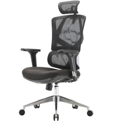[NON UTILIZZATO] SIHOO poltrona ufficio ergonomica supporto lombare schienale alto braccioli 3D tessuto nero