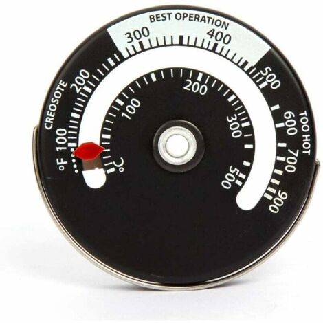 [NON UTILIZZATO] Stufa magnetica, termometro per stufa a legna, monitor della temperatura del camino, misuratore di portata, stufa a legna, barbecue