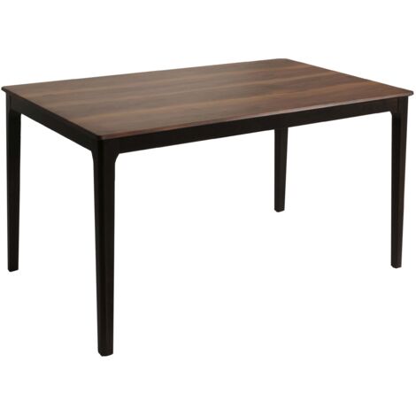 [NON UTILIZZATO] Tavolo pranzo salotto soggiorno HHG-641 76x135x80cm laminato HPL legno scuro effetto palissandro