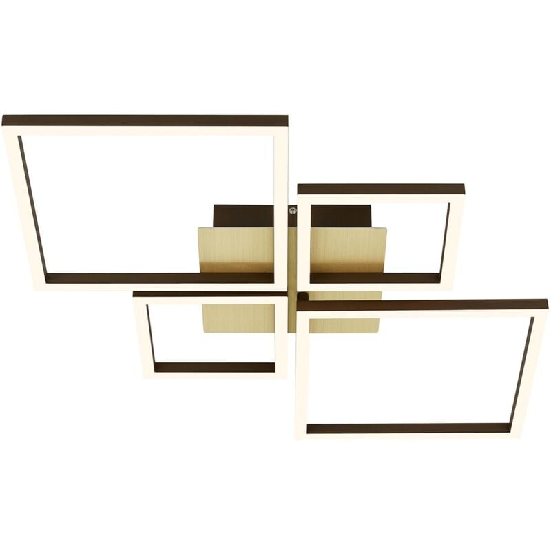 Applique Moderna Frame Metallo Oro Spazzolato Led Integrato 44W 3000K