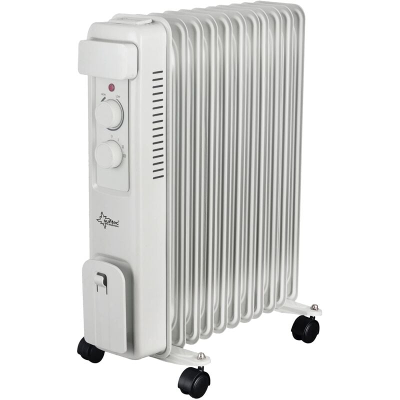 Suntec Wellness - suntec riscaldatore elettrico radiatore ad olio HotSafePro 2500 Watt riscaldatore elettrico ultra potente - 11 alette riscaldanti +