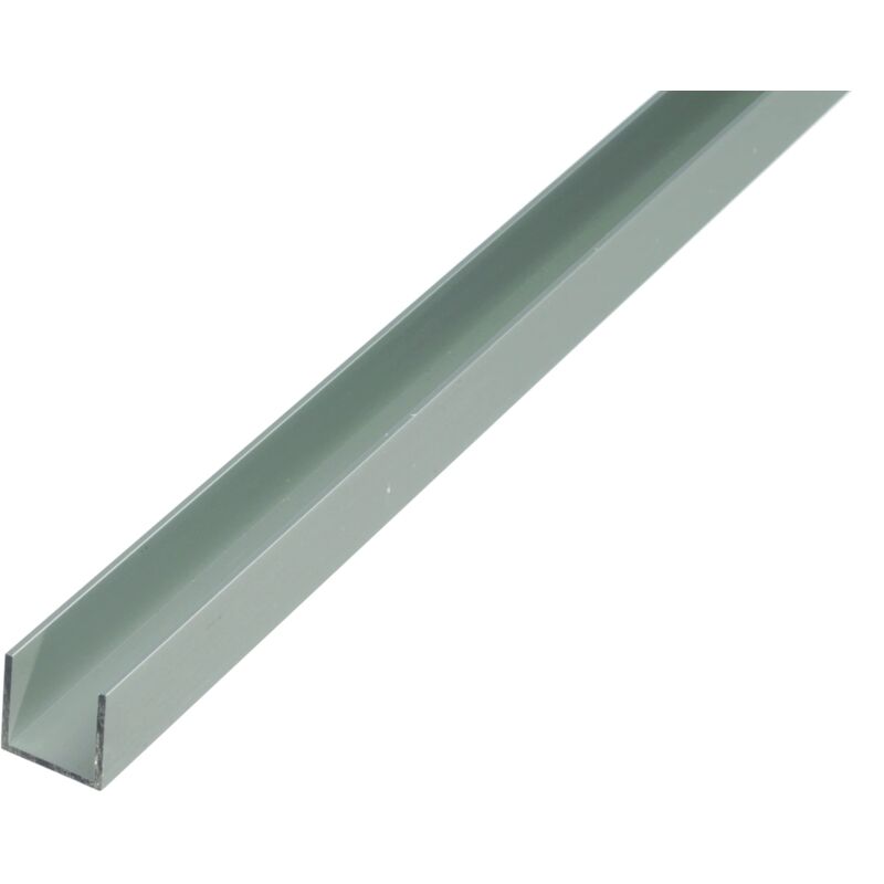 471903 Profilo a u alluminio, anodizzato argento 1000 x 20 x 8 mm - Alberts