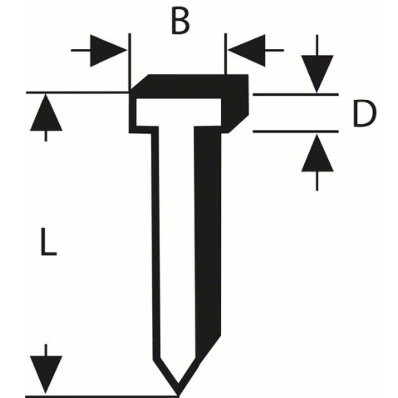 2609255810 - Chiodi per pinzatrice modello 47, 19 mm, confezione da 1000 pezzi - Bosch