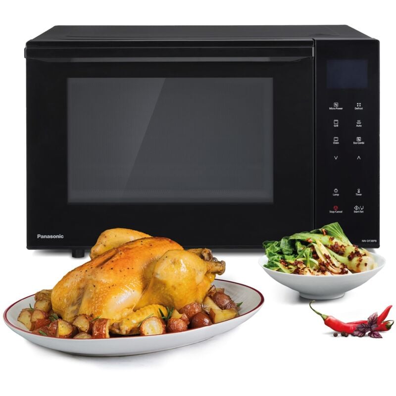 Image of Panasonic - NN-DF38PBEPG Forno Combinato Microonde e Grill, 1000W, 23L, Tecnologia Inverter, Modalità Eco Combi, 16 Programmi Automatici e