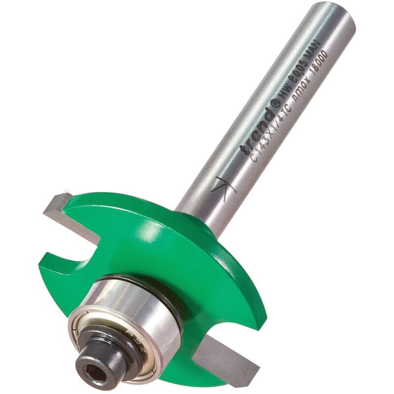 Trend CraftPro C143X1/4TC - Fresa per fresa per scanalature, gambo 1/4