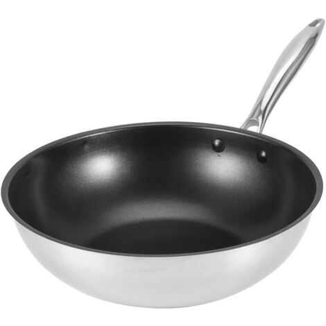 NonStick Frying Pan Composite Stainless Steel Induction Cooker Cooking Tool with No Cover