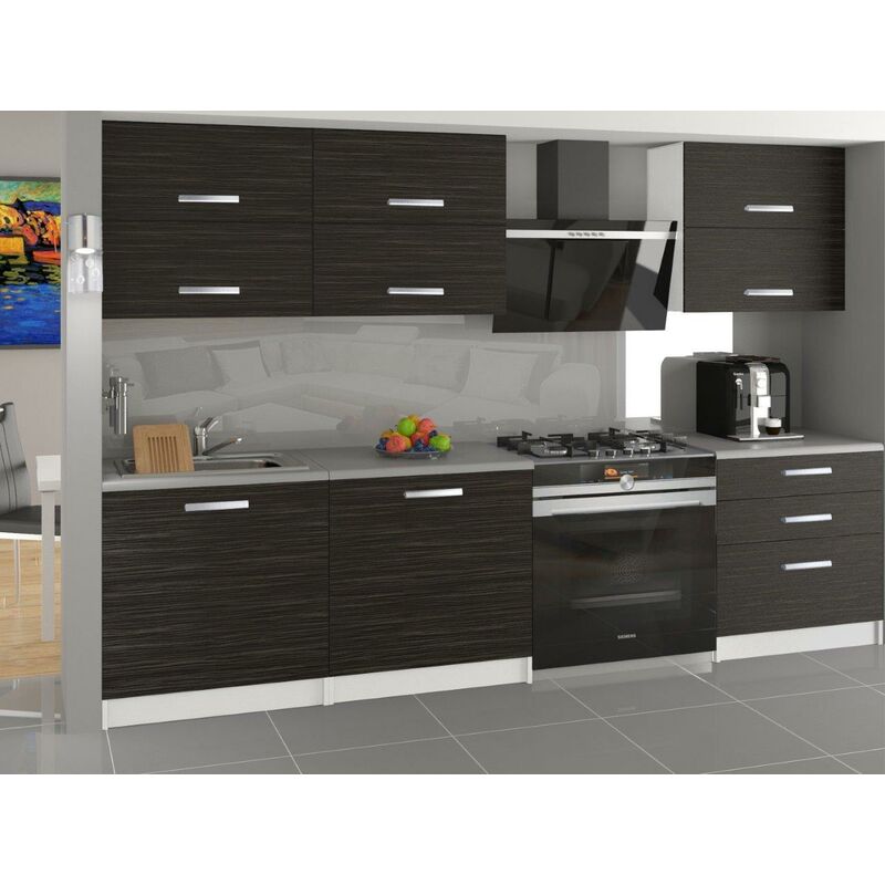 Hucoco - Knox Cucina Componibile Completa + Lineare L 300Cm 8 Pz Piano ...