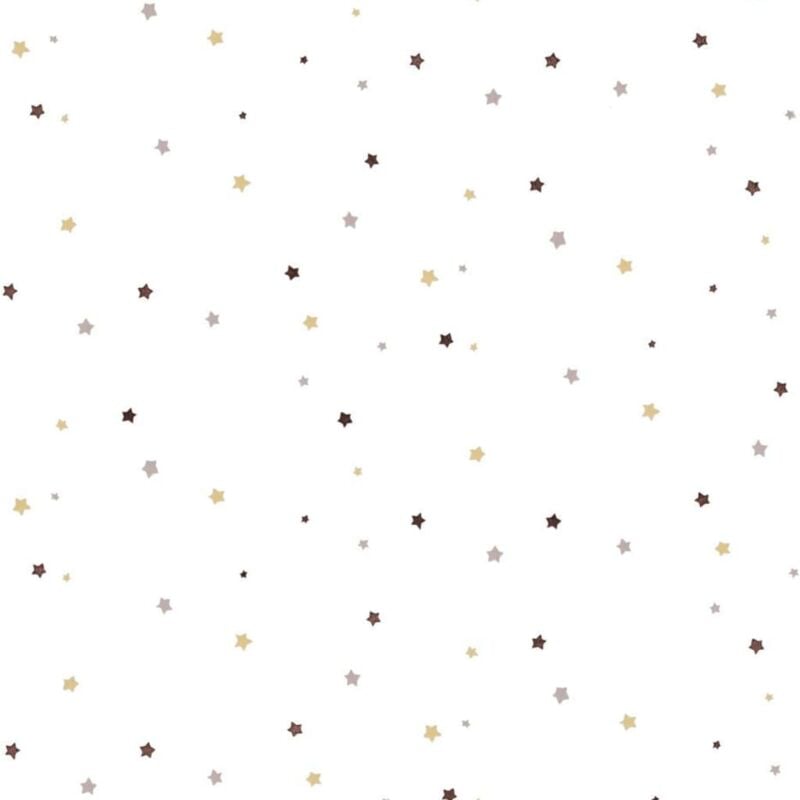 Papier peint Mondo baby Little Stars Beige et blanc Noordwand