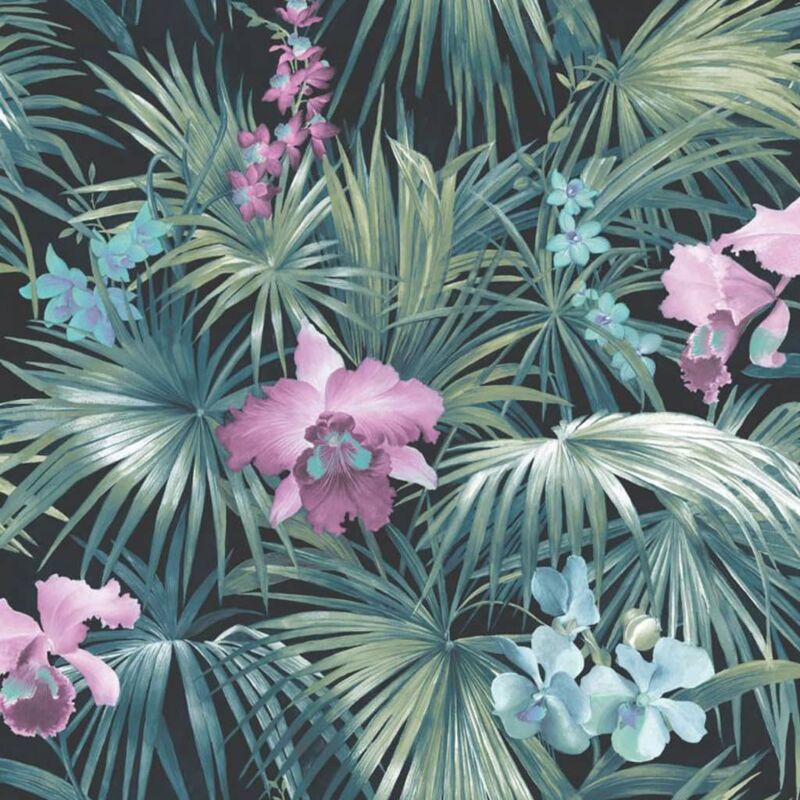 Papier peint Tropical Flowers Vert Noordwand