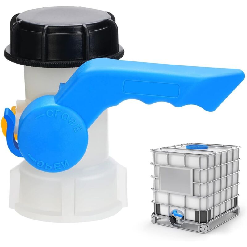 Noosverl Vanne Cuve 1000L Plastique, Vanne Papillon Cuve de 1000l