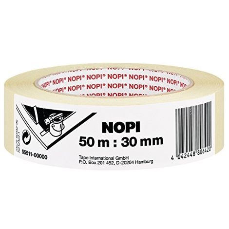 NOPI MALER-RUBAN ADHÉSIF DE MASQUAGE-LOT DE 2 TOUR, 2 X 50 M, 30 MM, 55551-00000-00