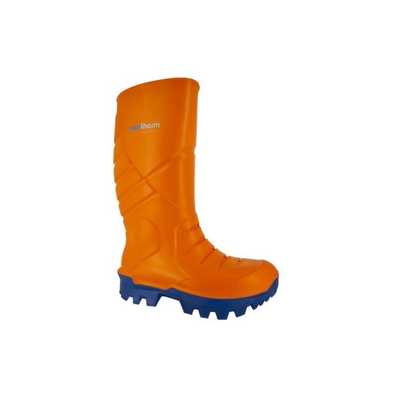 

THERM S5 Bota de Agua de Seguridad Térmica para Agricultura, Naranja, Suela Azul, Talla 45 - Nora