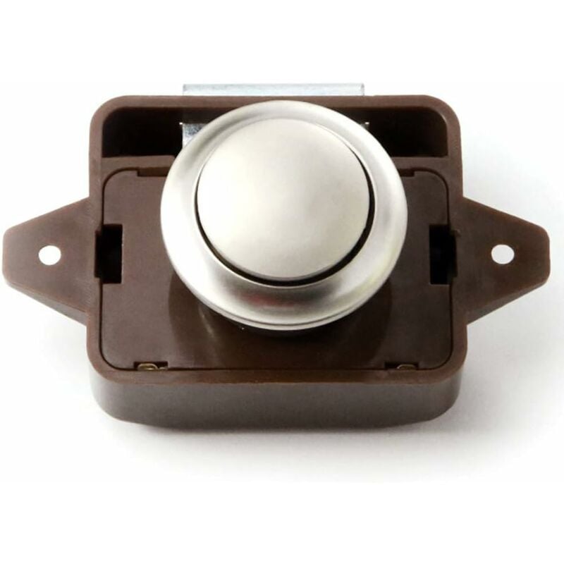 1 x Druckschloss, 26 mm, Braun, für Wohnmobile, Wohnmobile, Möbel, Schränke – Braun – Norcks | 00251764701669