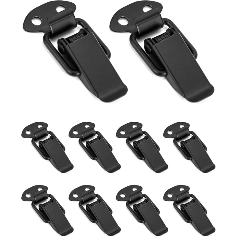 10 Pièces Loquet à Ressort Bascule Acier Inoxydable, Fermeture à Levier, Loquet à Bascule,Fermoir, Pour Coffre à Outils Boîte De Rangement Tiroir