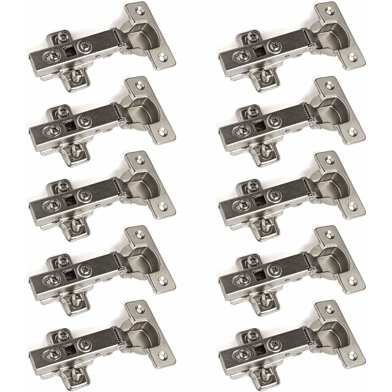 10 Stück Automatisches Scharnier Clipscharnier, Automatisches Scharnier Clipscharnier, 105° Overlay Türmontage, Standard Scharnier für | 00630036501761