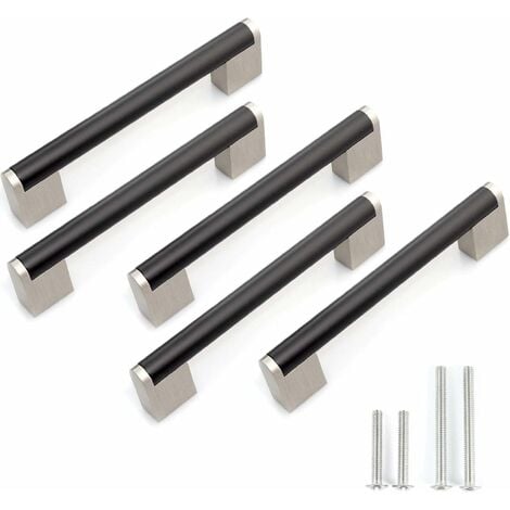 VEVOR 30 Pack Cabinet Pulls, 3.86in / 96mm Center to Center Slim Square  Kitchen Cabinet Drawer, Stainless Steel Modern Kitchen Cupboard Door Handles  for Kitchen Bathroom Bar Hardware Matte Black