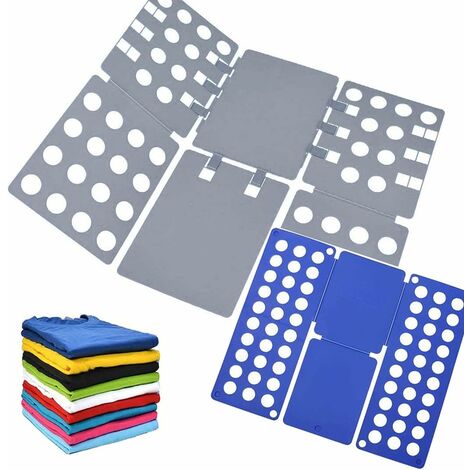 NORCKS Shirt Folder Clothes Folding Board Durable Plastic Clothes Storage  Board Light Blue