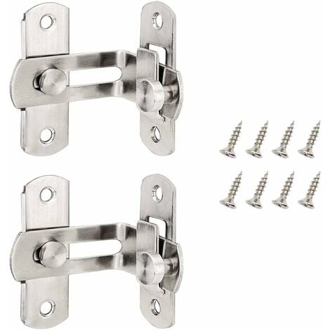 Stainless Steel Gate Latches, Sliding Barn Door Lock, Premium Stainless  Steel Door Latch, Suitable for Barn Door Latch, Coop, Garden, Household,  Bathroom, Outdoor, Garage, Closet Door