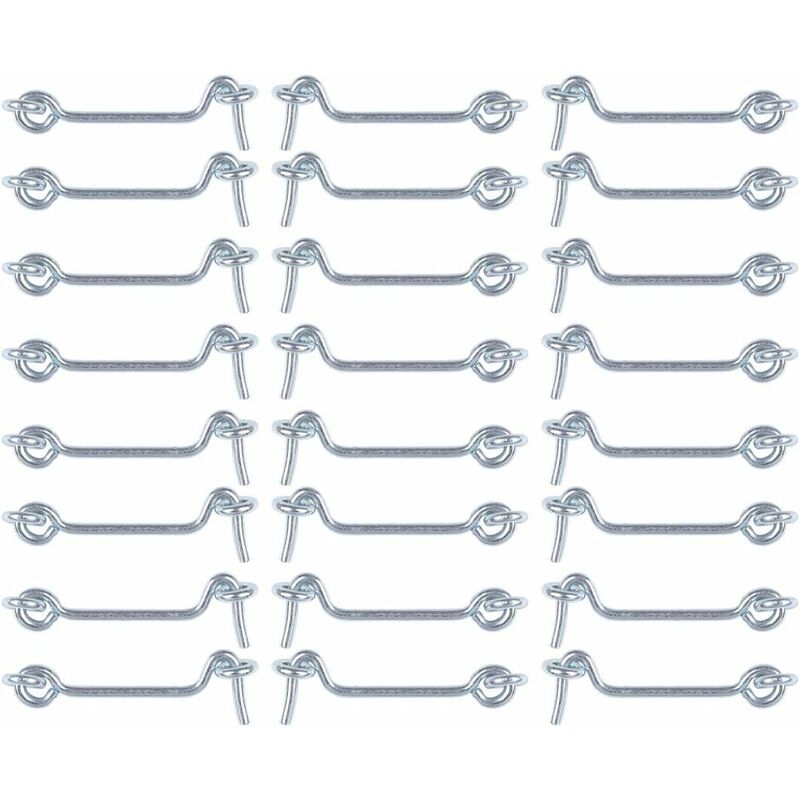 24PCS Loquet De Porte Verrou Boulon Volets Garage Portail Grange Avec Vis Placage Finition 2.5 Pouce,Crochet De Cabine Crochet Fermeture Porte