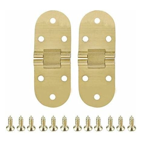 Norcks 2PCS 80X30MM Zinc Alloy Metal Round Edge Sewing Machine Folding Table Furniture Flip Tray Hinge With Screw Bag