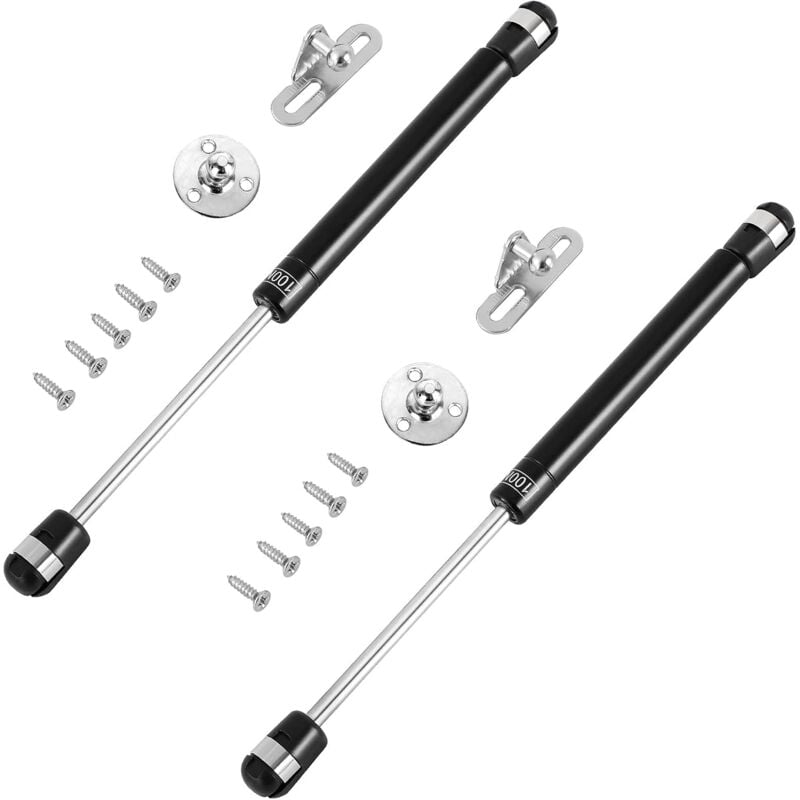 2PCS Vérins à Gaz 100N / 10 Kg 270 mm Ressort à Gaz De Levage D'Armoire Amortisseur De Piston De Meuble Charnière à Fermeture Amortie De Support De